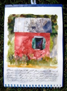 sketch of old building at zoo