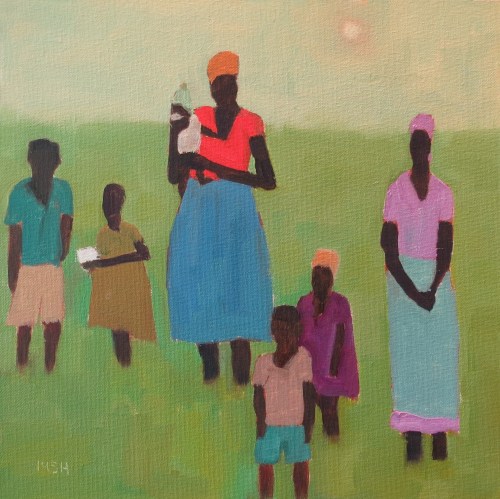 Hot Aftican Day, 12x12 oil, sandi hester